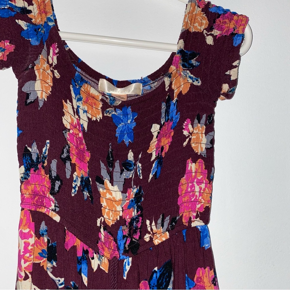 Floral Romper Off the Shoulder Long Maxi Romper Flowers XS Band of Gypsies - Picture 4 of 8
